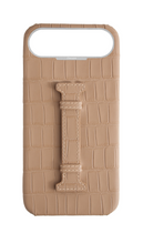 Matte Nude Embossed Crocodile Case