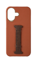 Tan / Brown Exotic Ostrich Middle Strap Case