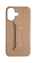 Matte Nude Embossed Crocodile Case