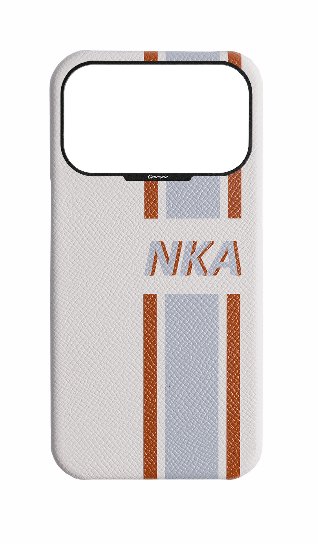 Striped White Strapless Case