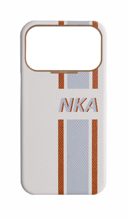 Striped White Strapless Case