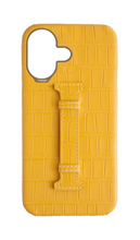 Matte Yellow Embossed Crocodile Case
