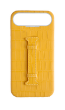 Matte Yellow Embossed Crocodile Case