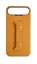 Matte Mustard Embossed Crocodile Case