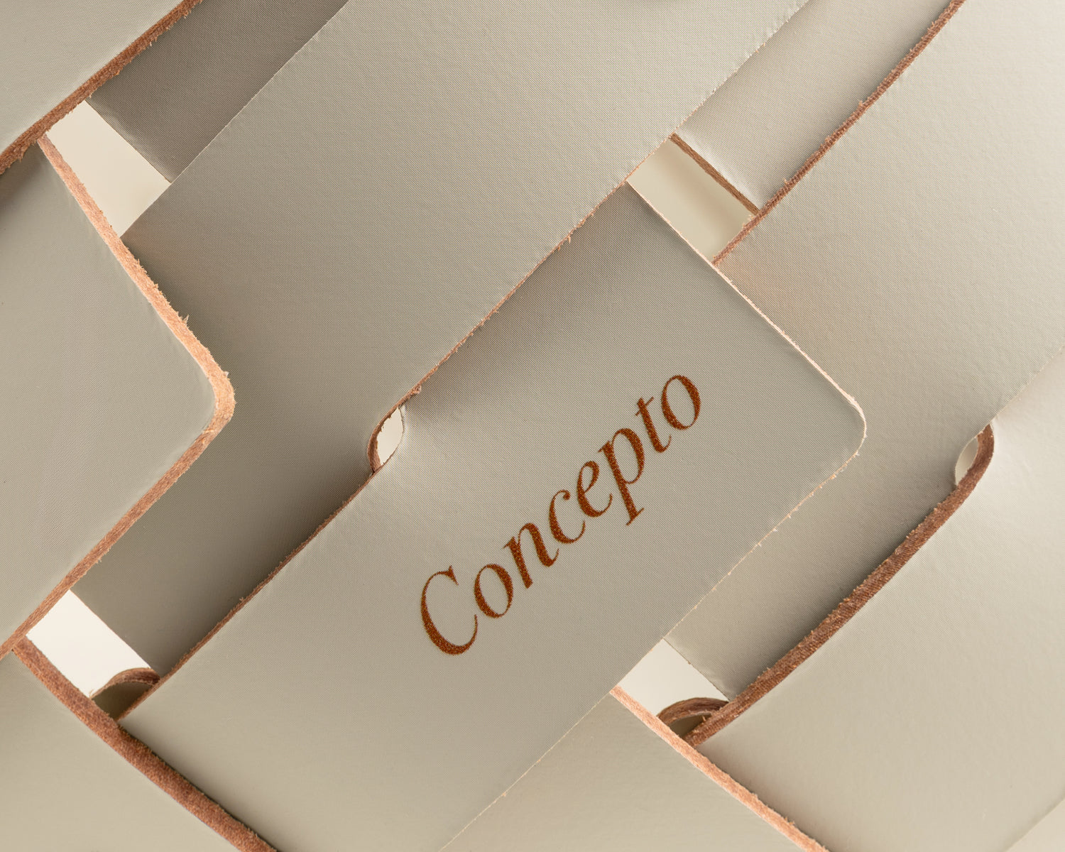 Small Cream Leather Basket