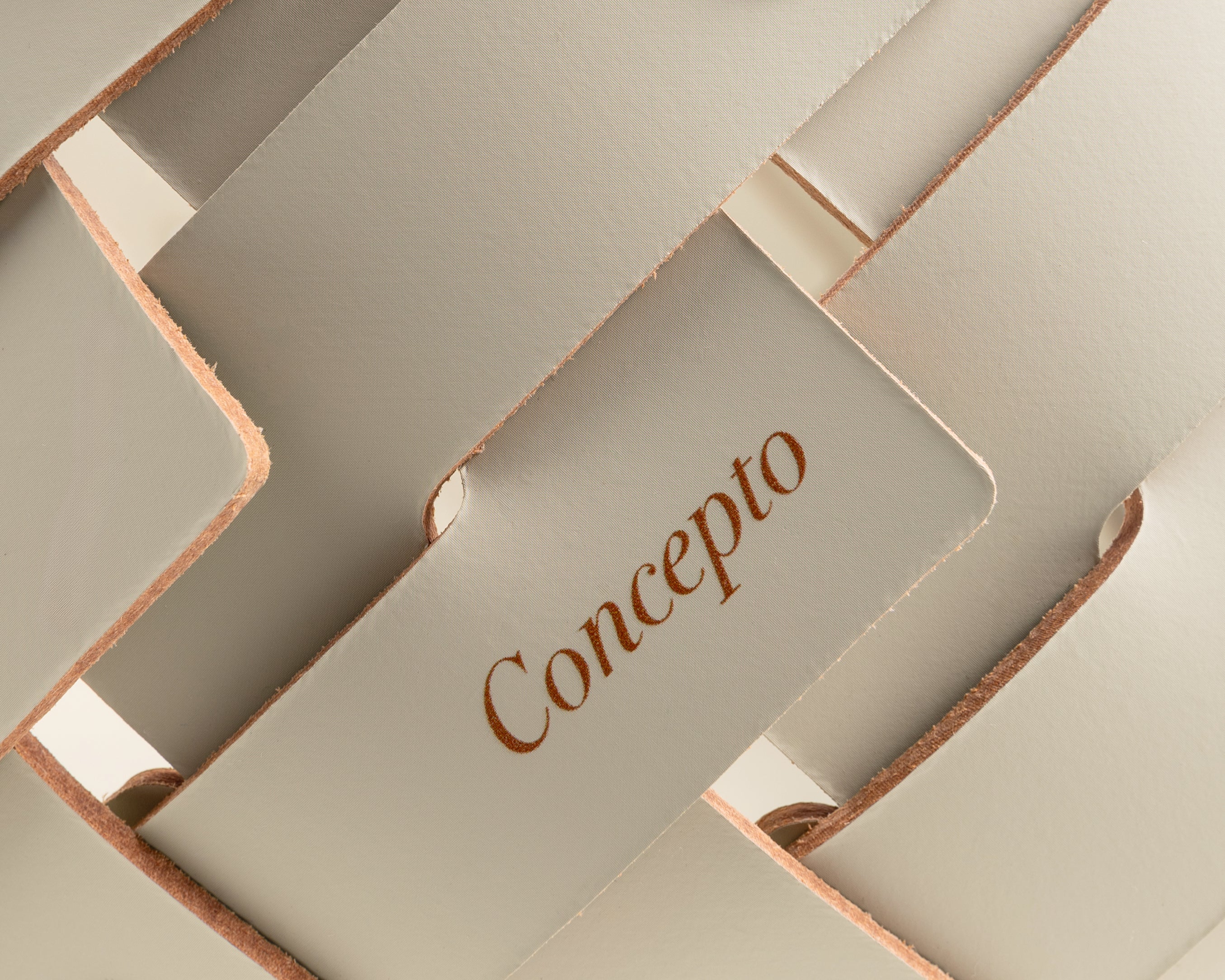 Small Cream Leather Basket