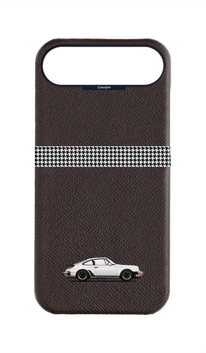 Brown Strapless Epsom Case - Retro Sport Design