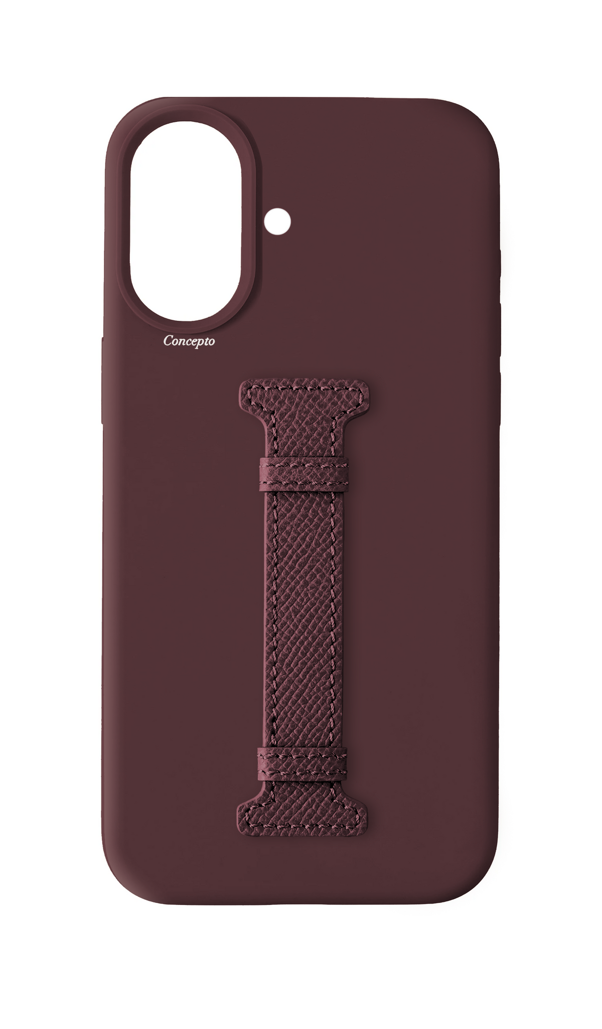 Burgundy Silicon Middle Strap Case