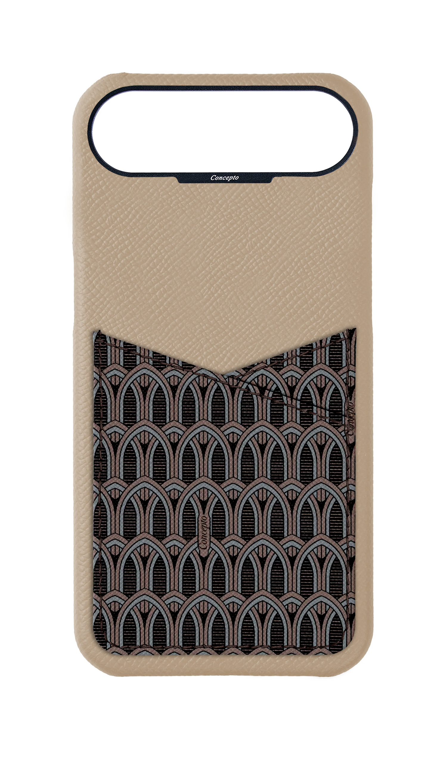 Cream Monogram Pocket Case