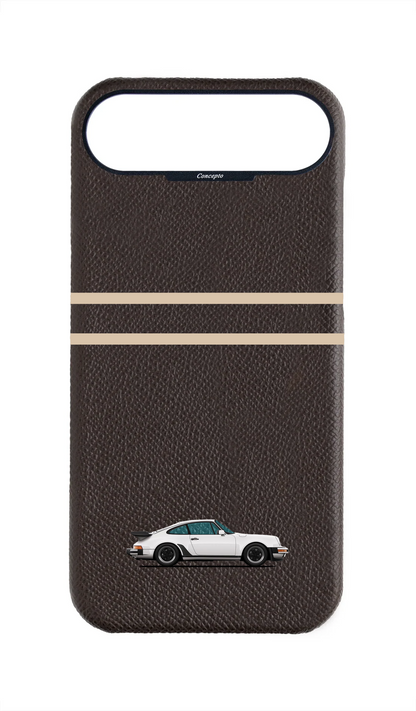 Brown Strapless Epsom Case - Retro Sport Design
