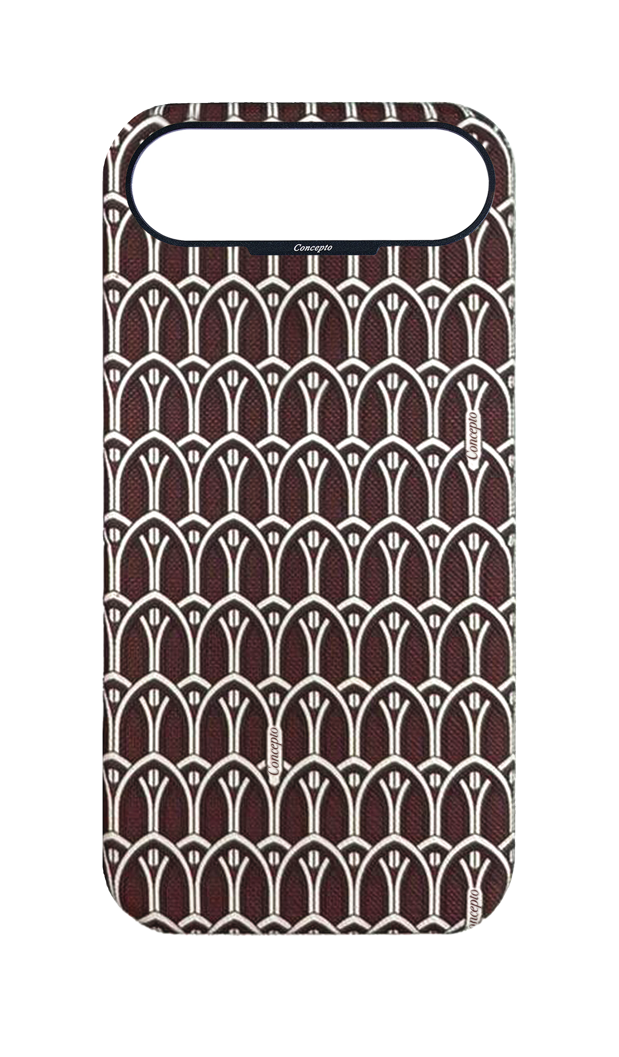 Maroon Monogram Strapless Case