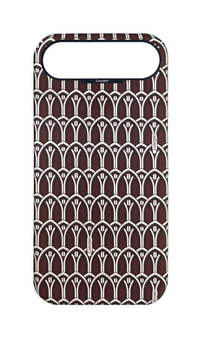 Maroon Monogram Strapless Case