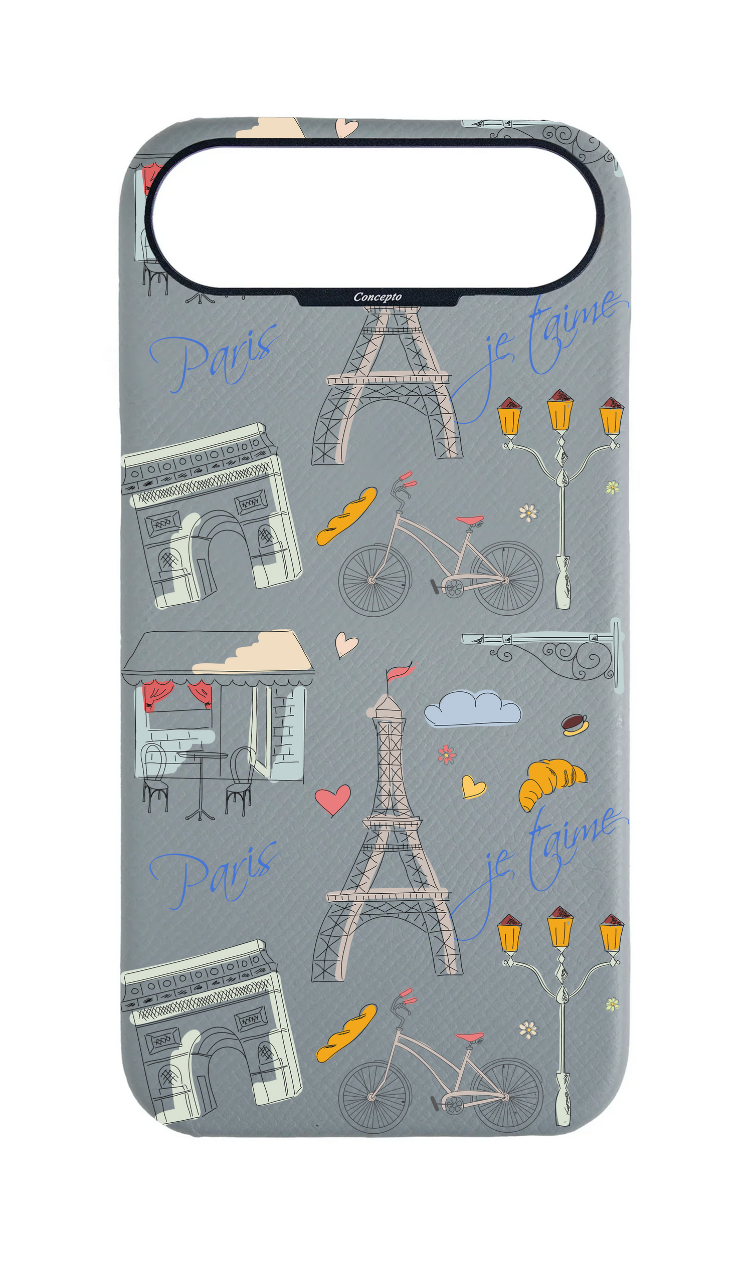 Light Blue Grey Strapless Case - Bonjour Paris