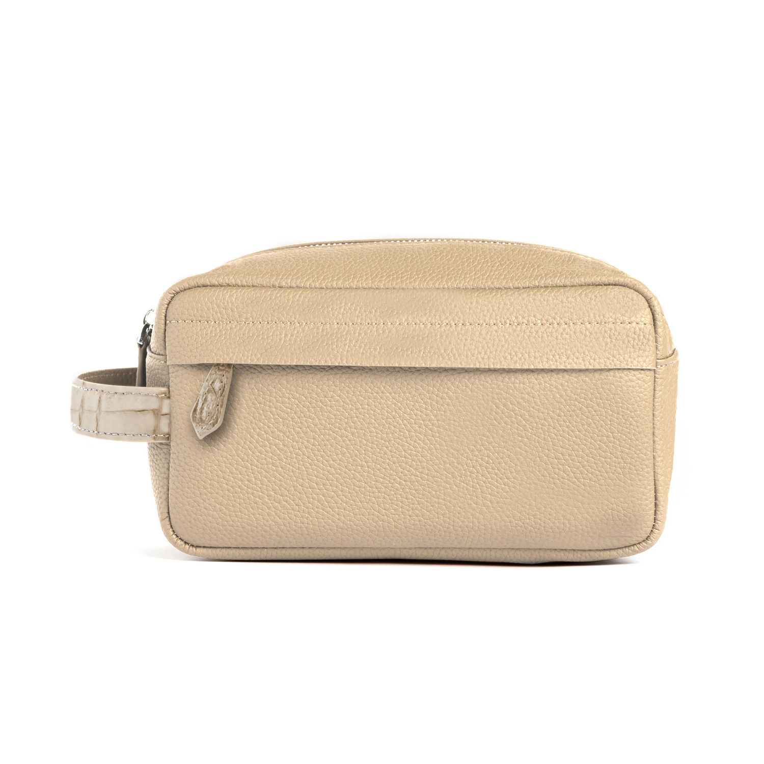 Beige Handcrafted Toiletry Pouch