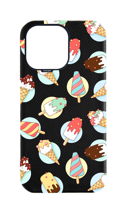 Black Strapless Epsom Case - Ice Cream