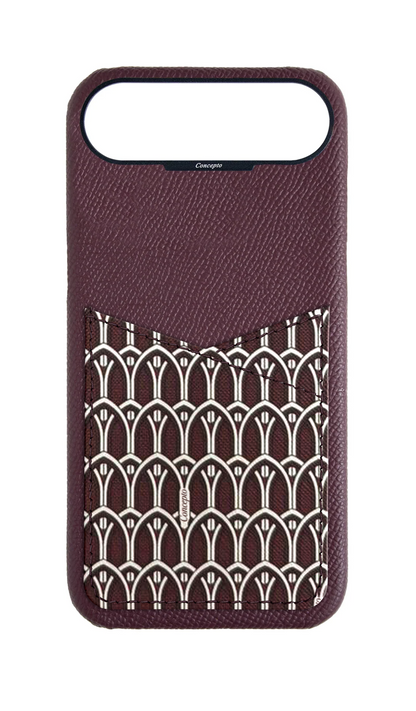 Maroon Monogram Pocket Case