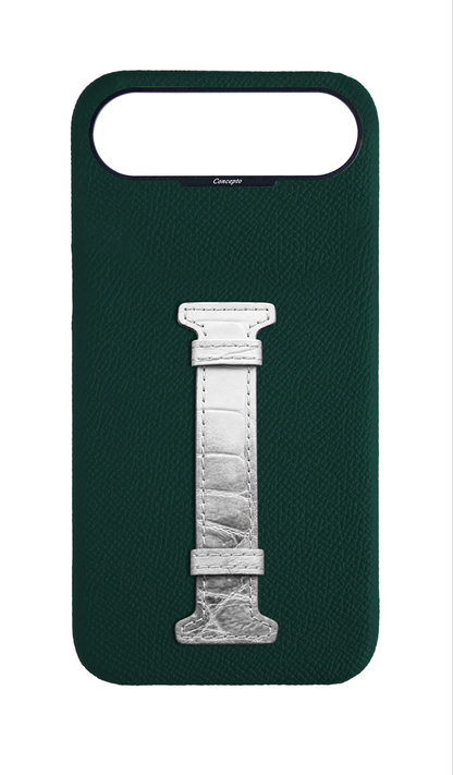 Green Himalayan Exotic Crocodile Middle Strap Case