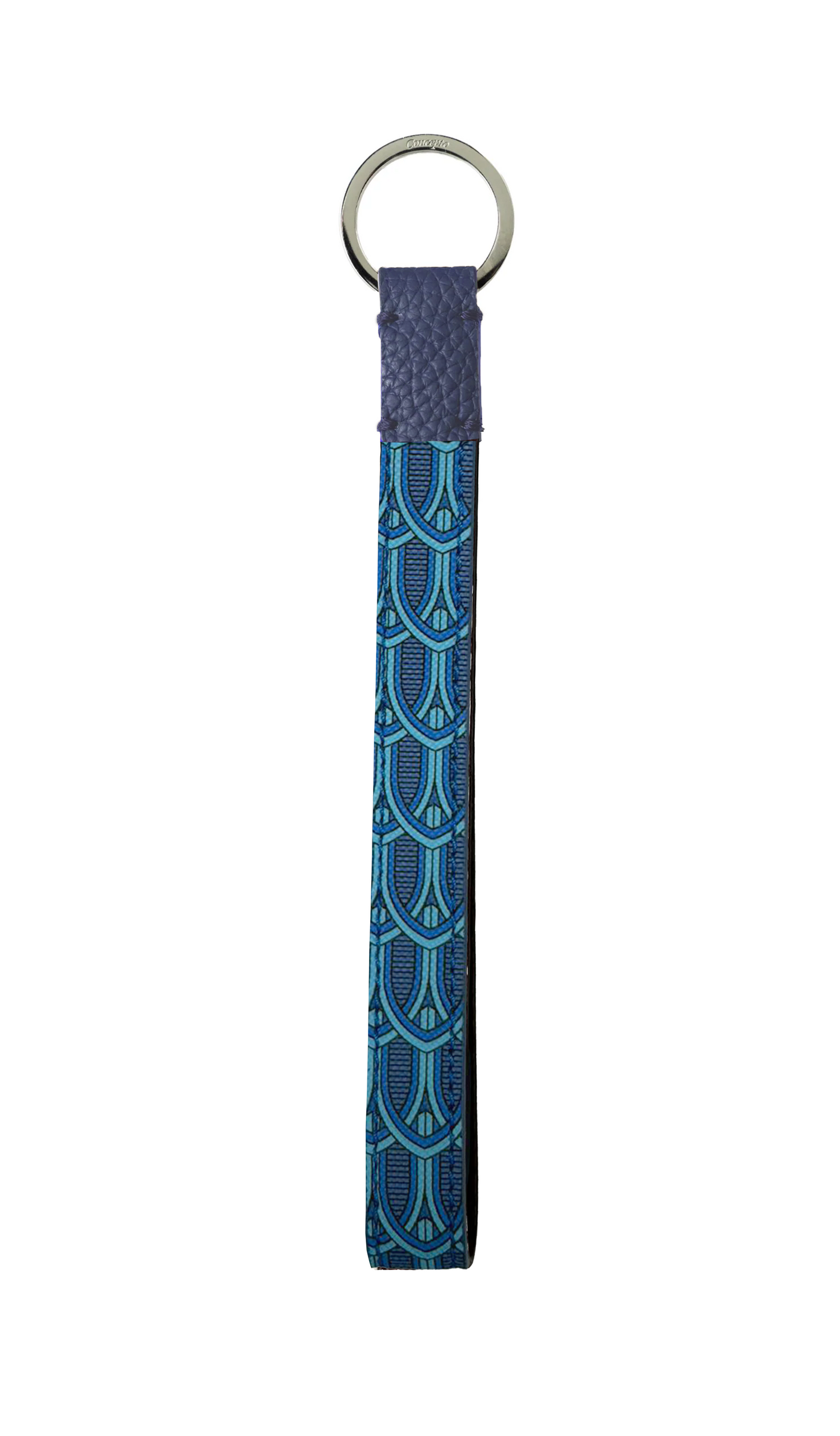 Blue Monogram Keychain
