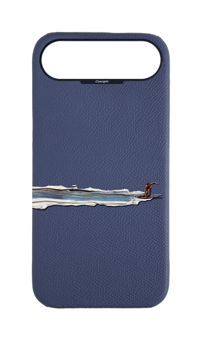 Navy Strapless Epsom Case - Surfing