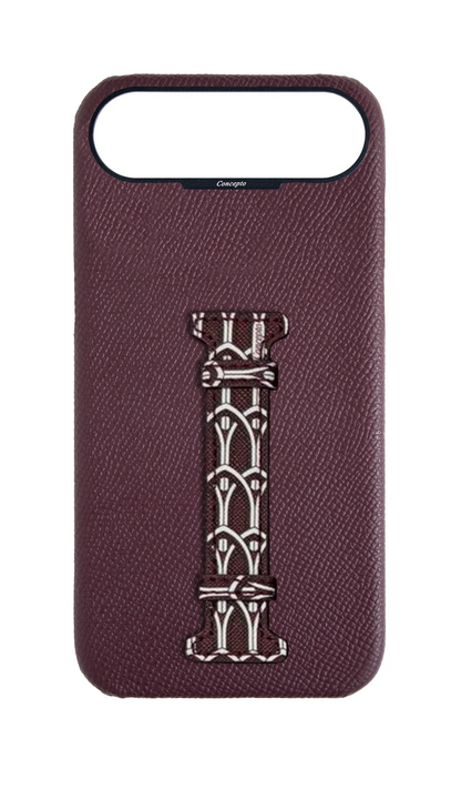 Maroon Monogram Middle Strap Case