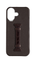 Brown Exotic Crocodile Middle Strap Case