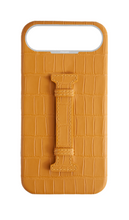 Matte Mustard Embossed Crocodile Case