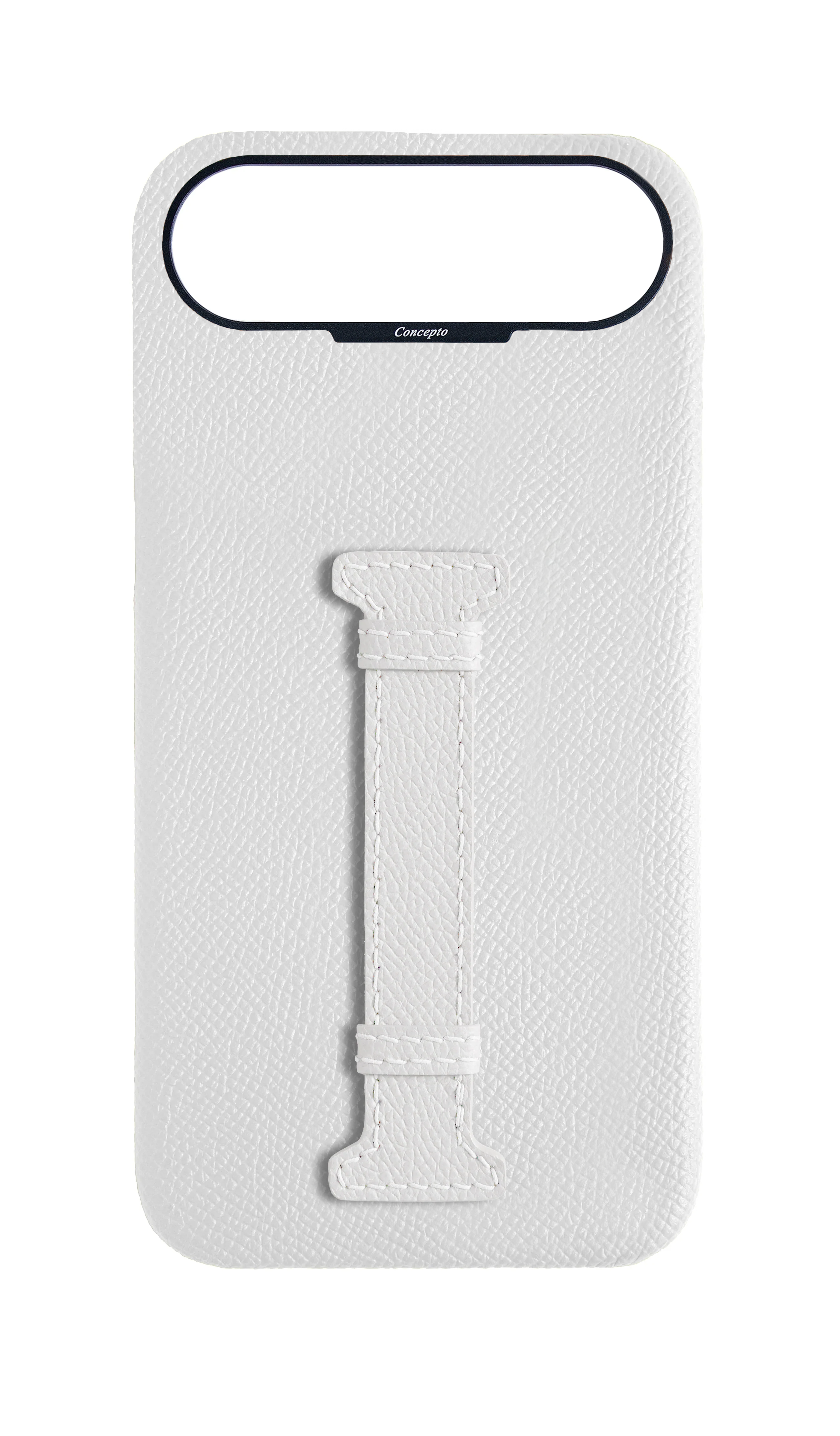 White Epsom Middle Strap Case