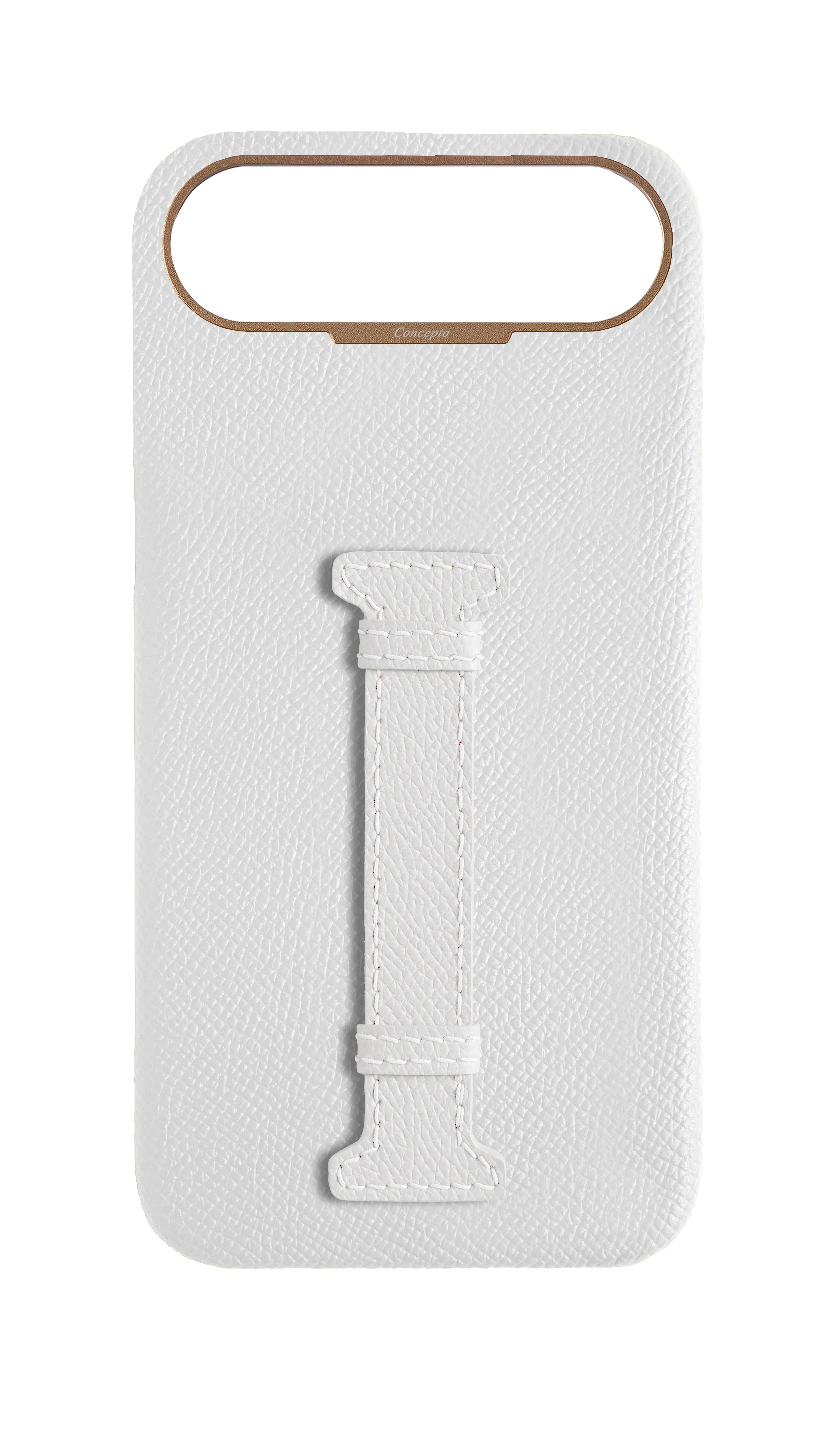 White Epsom Middle Strap Case