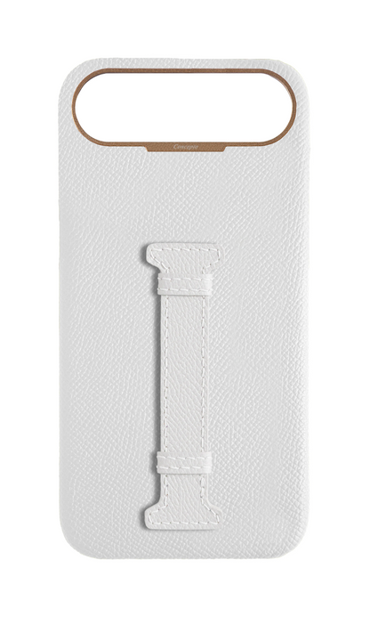 White Epsom Middle Strap Case