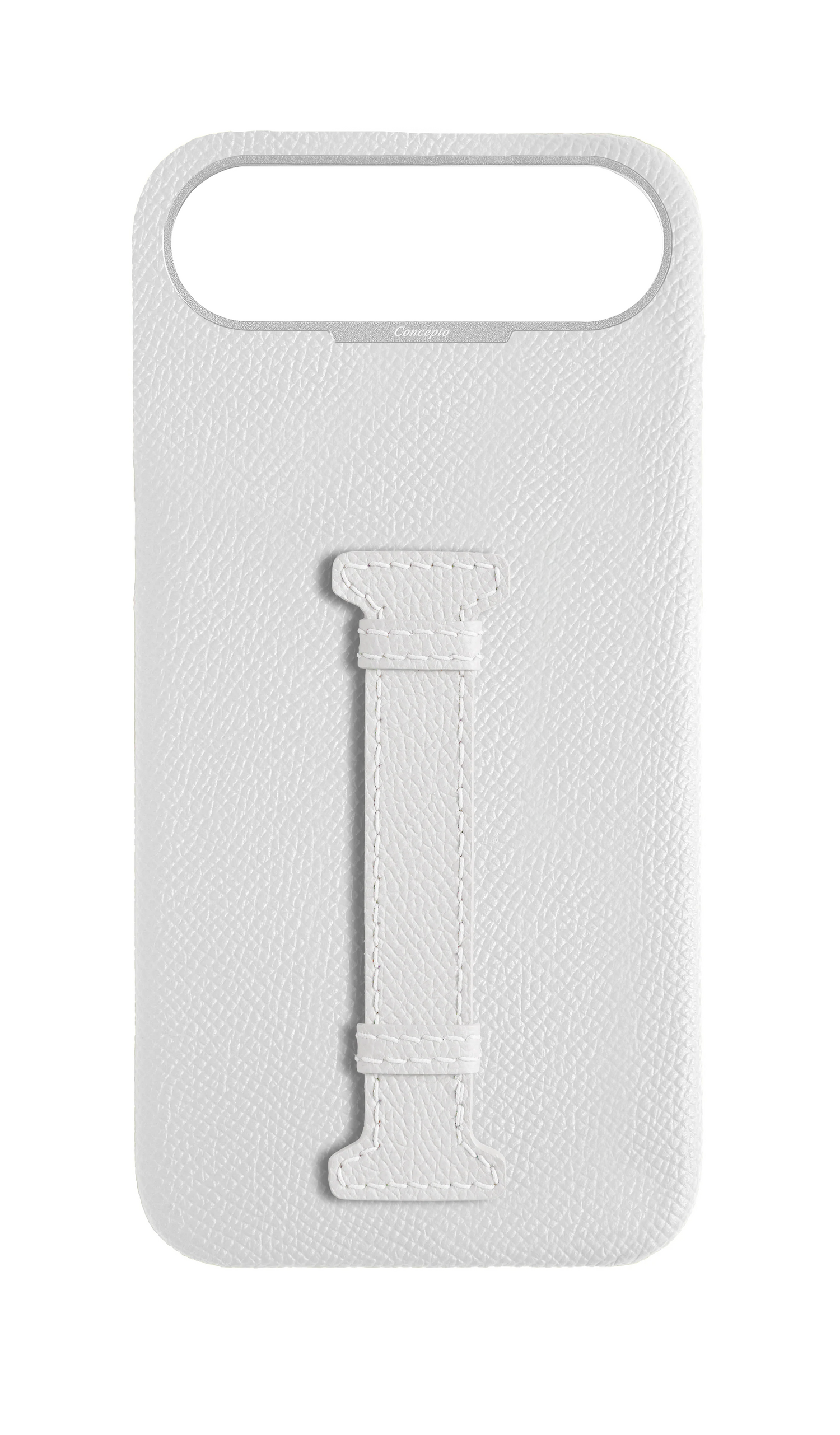 White Epsom Middle Strap Case