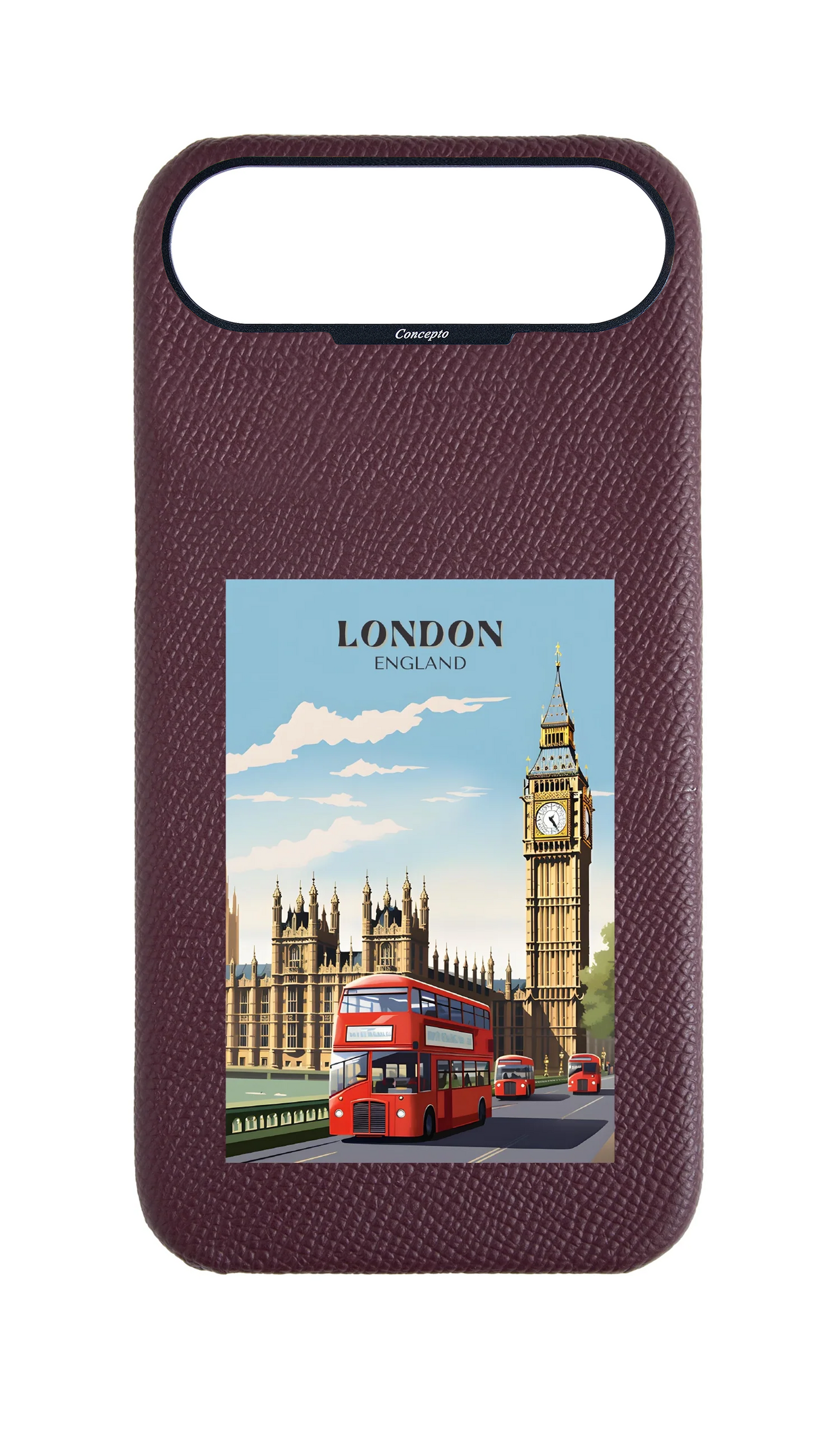 Maroon Strapless Epsom Case - London