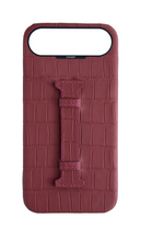 Matte Maroon Embossed Crocodile Case