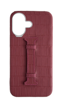 Matte Maroon Embossed Crocodile Case