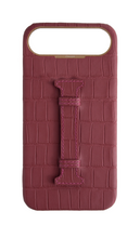 Matte Maroon Embossed Crocodile Case