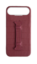 Matte Maroon Embossed Crocodile Case