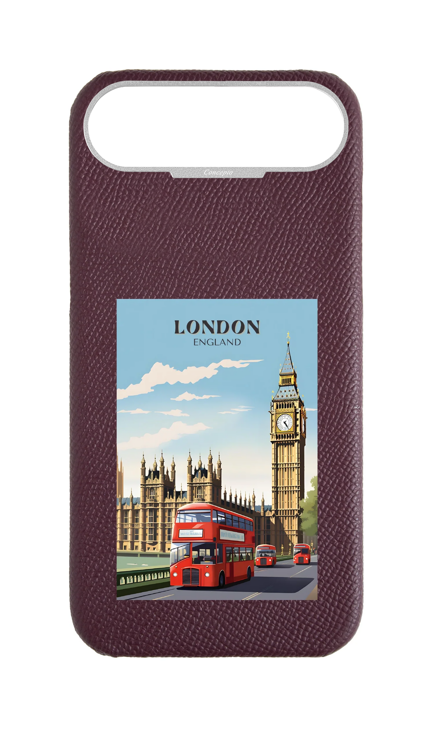 Maroon Strapless Epsom Case - London