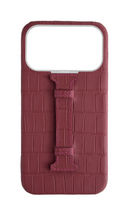Matte Maroon Embossed Crocodile Case