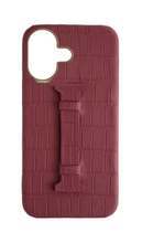 Matte Maroon Embossed Crocodile Case