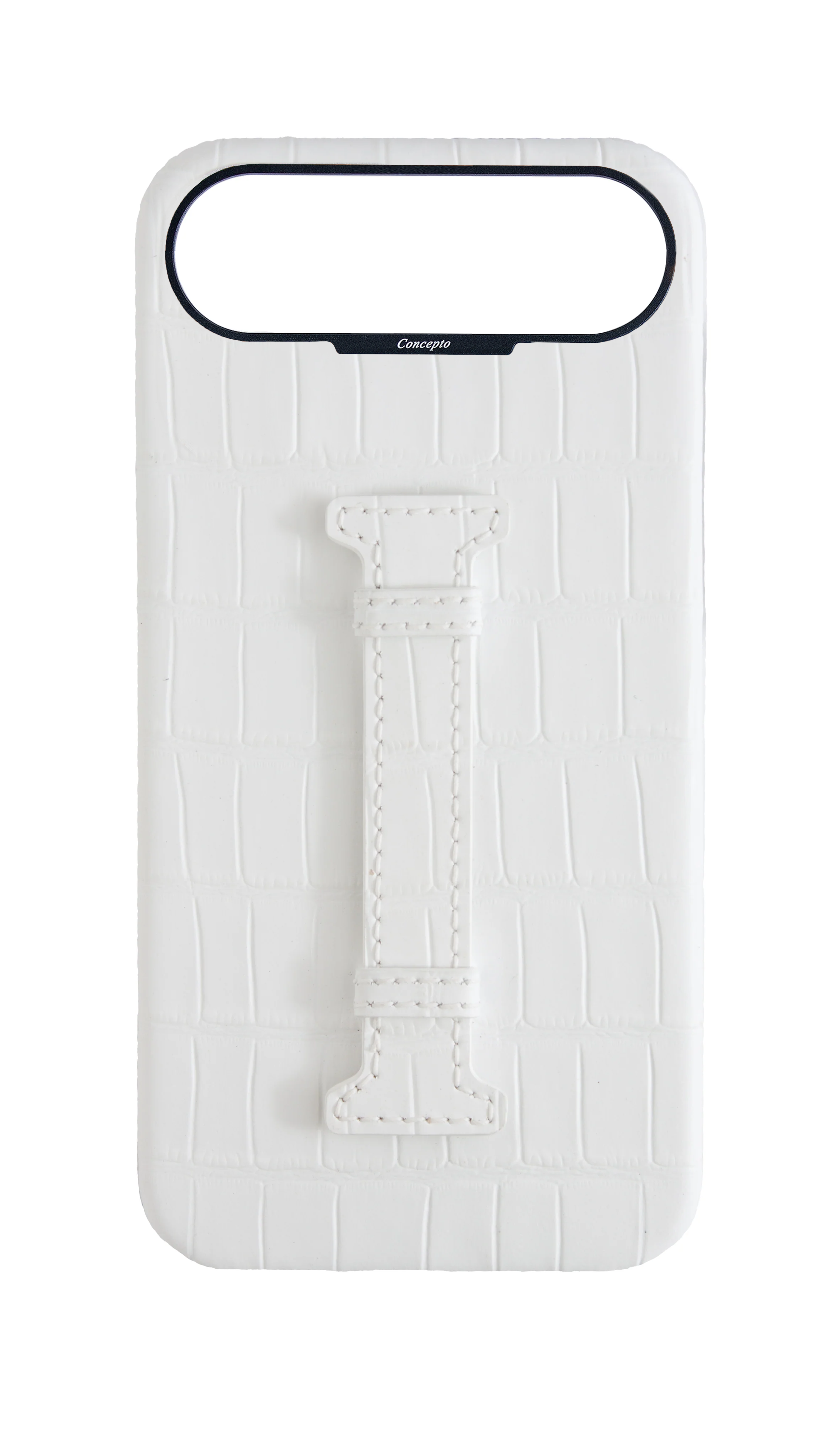 Matte White Embossed Crocodile Case