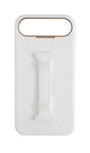 Matte White Embossed Crocodile Case