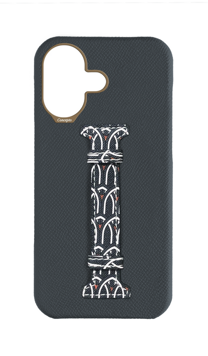 Grey Monogram Middle Strap Case