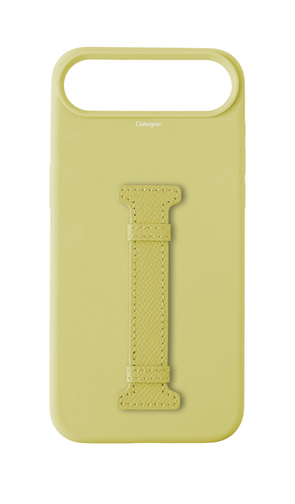 Butter Yellow Silicon Middle Strap Case