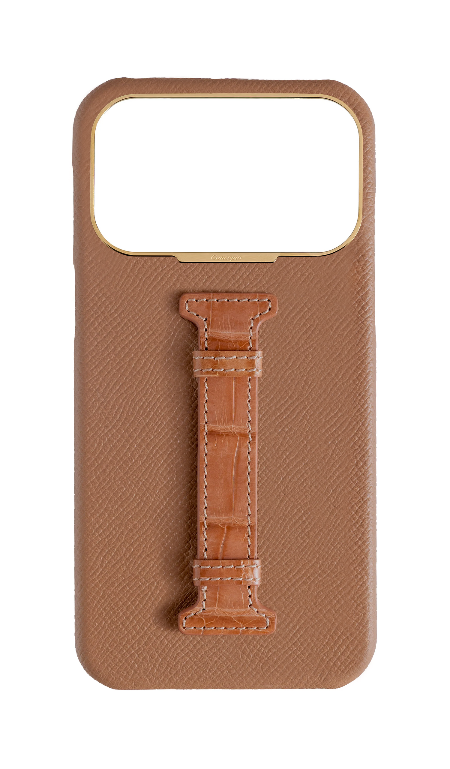 Soft Pink Exotic Crocodile Middle Strap Case