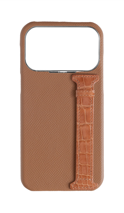 Soft Pink Exotic Crocodile Side Strap Case