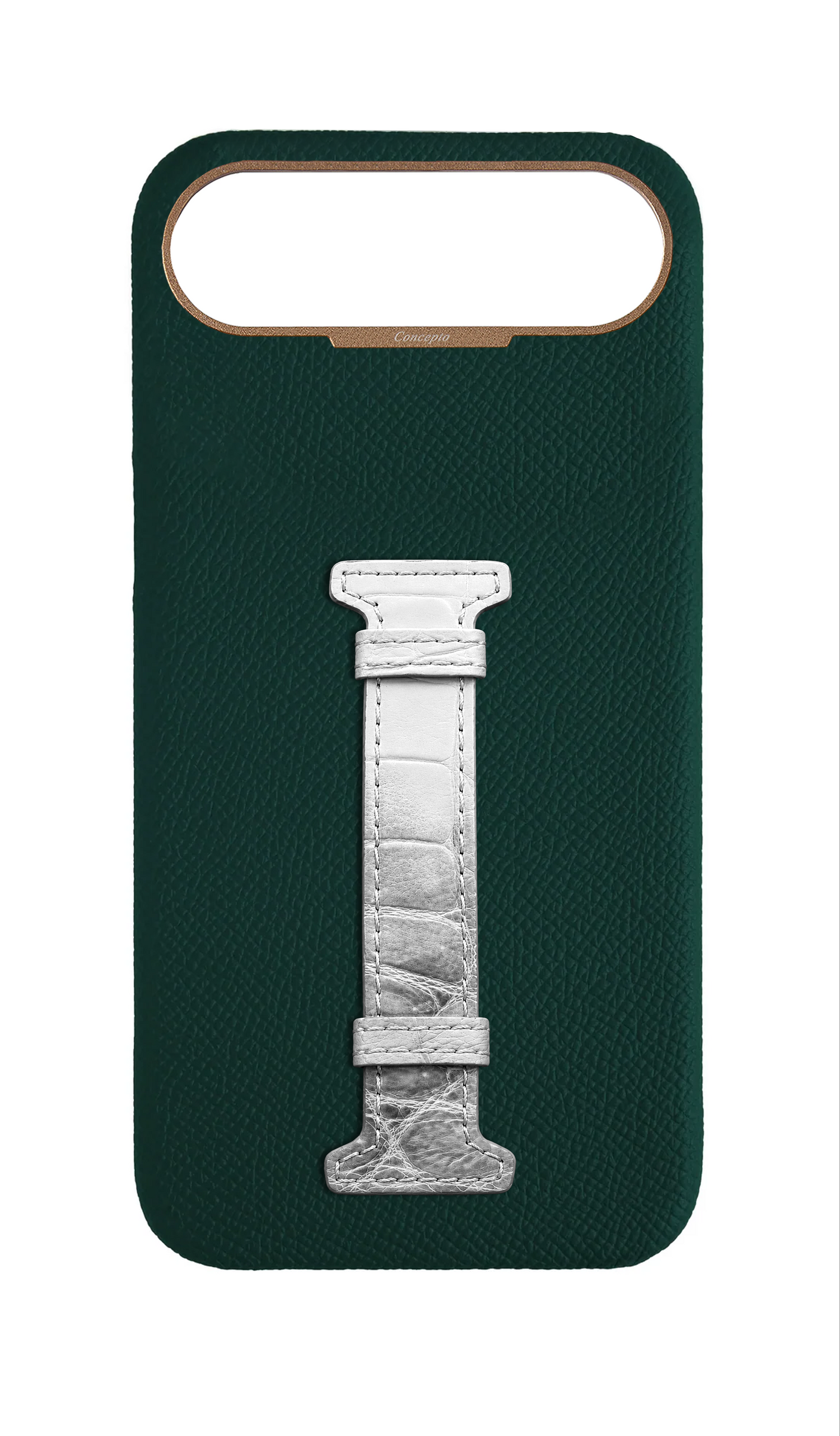 Green Himalayan Exotic Crocodile Middle Strap Case