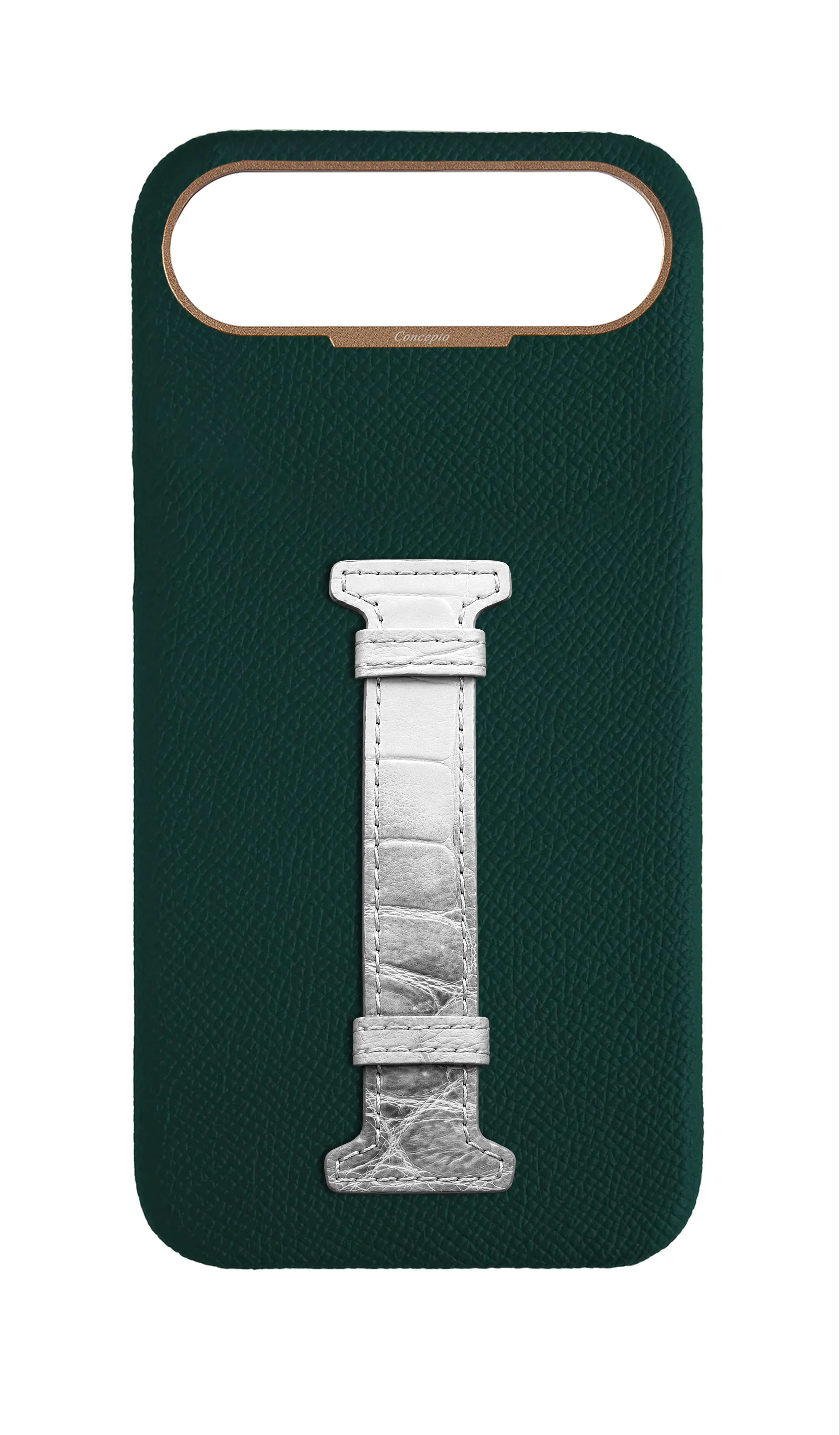 Green Himalayan Exotic Crocodile Middle Strap Case
