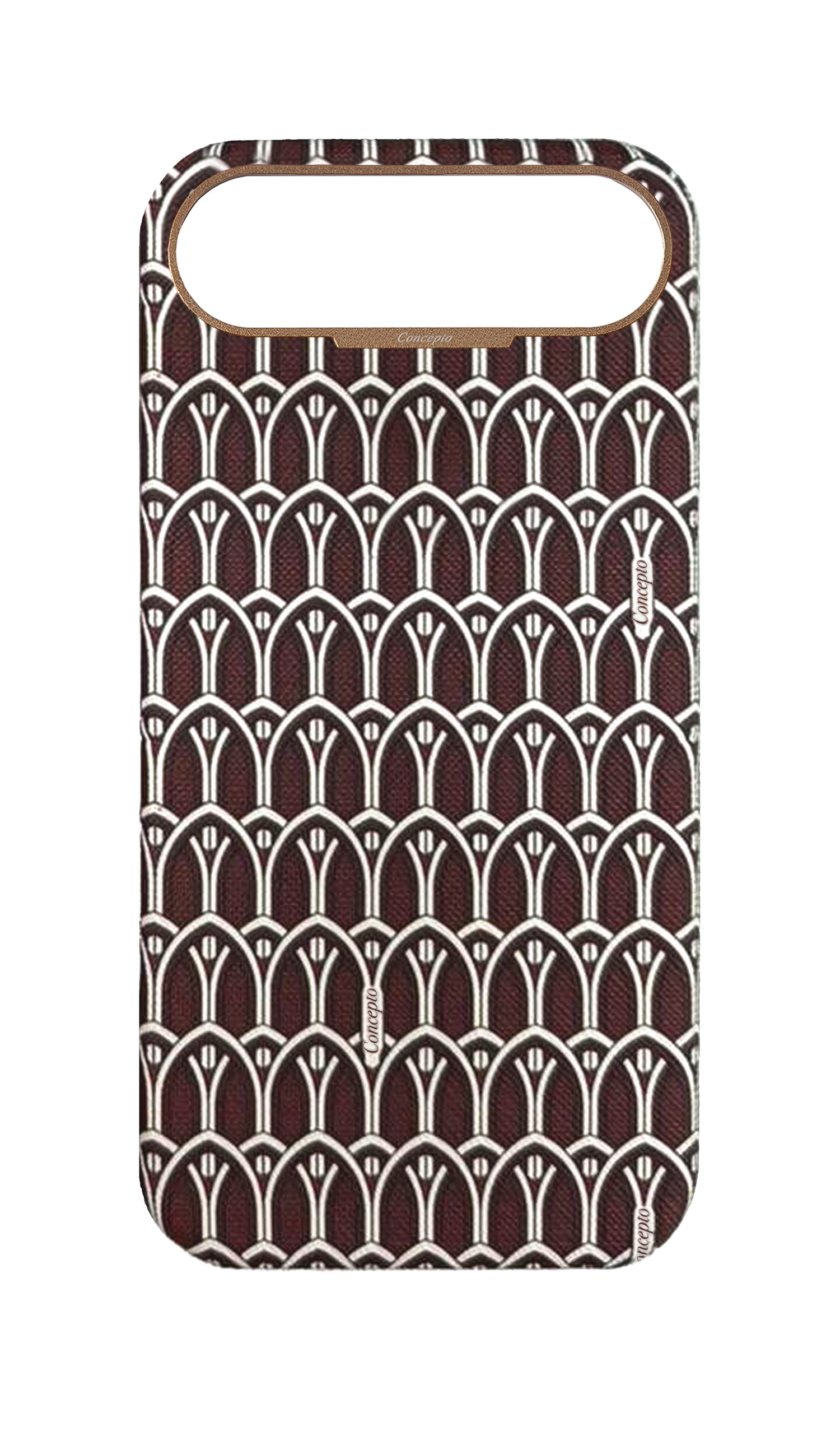 Maroon Monogram Strapless Case