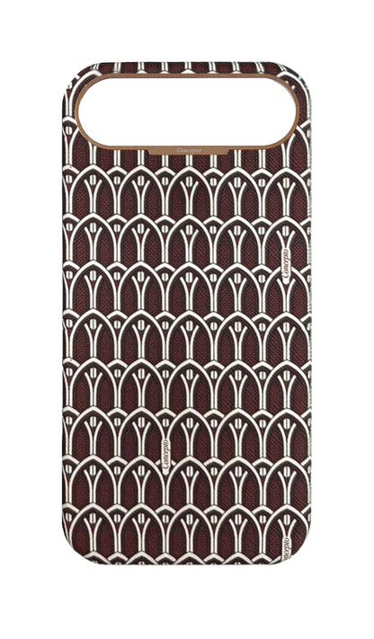 Maroon Monogram Strapless Case