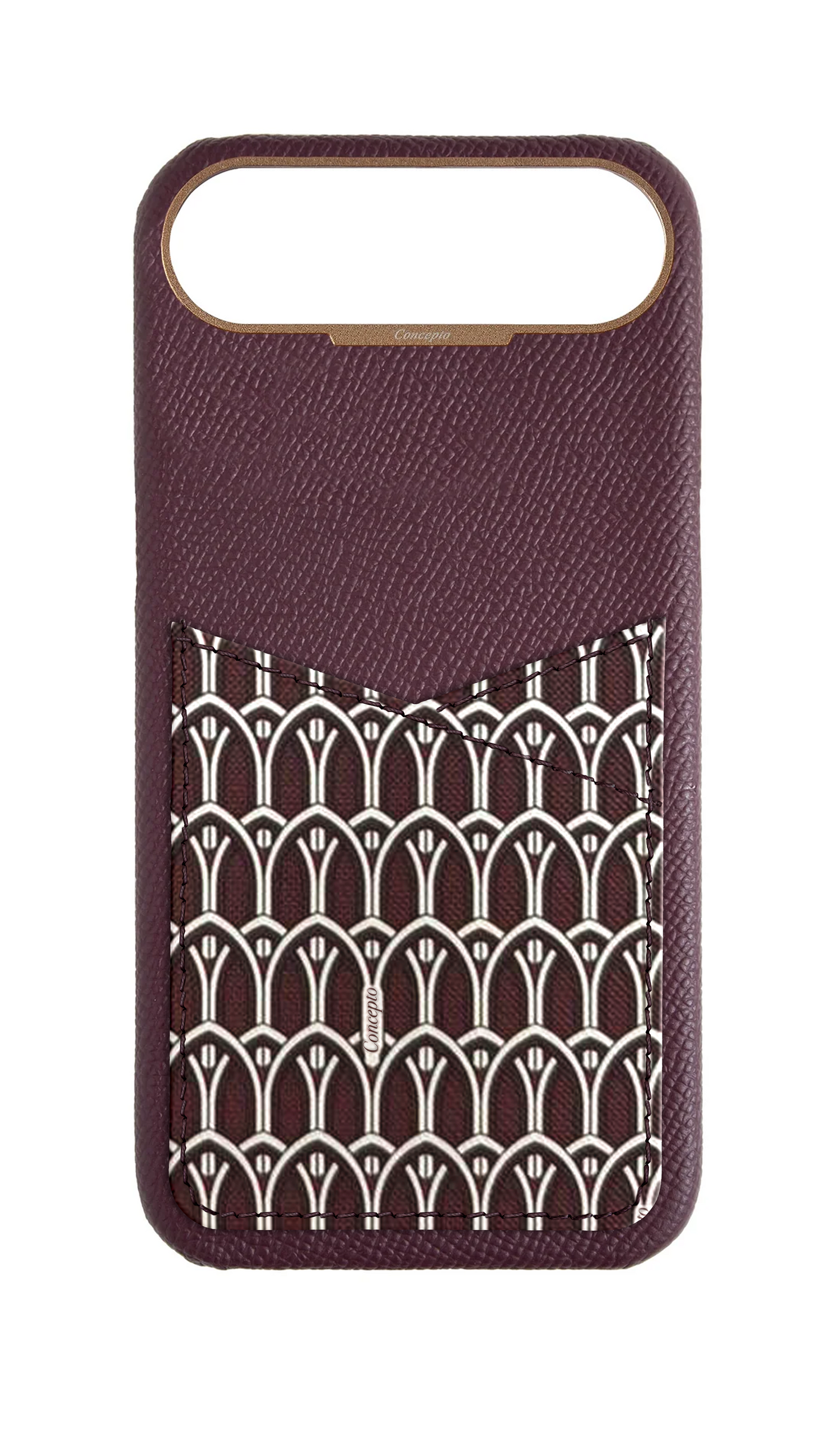 Maroon Monogram Pocket Case