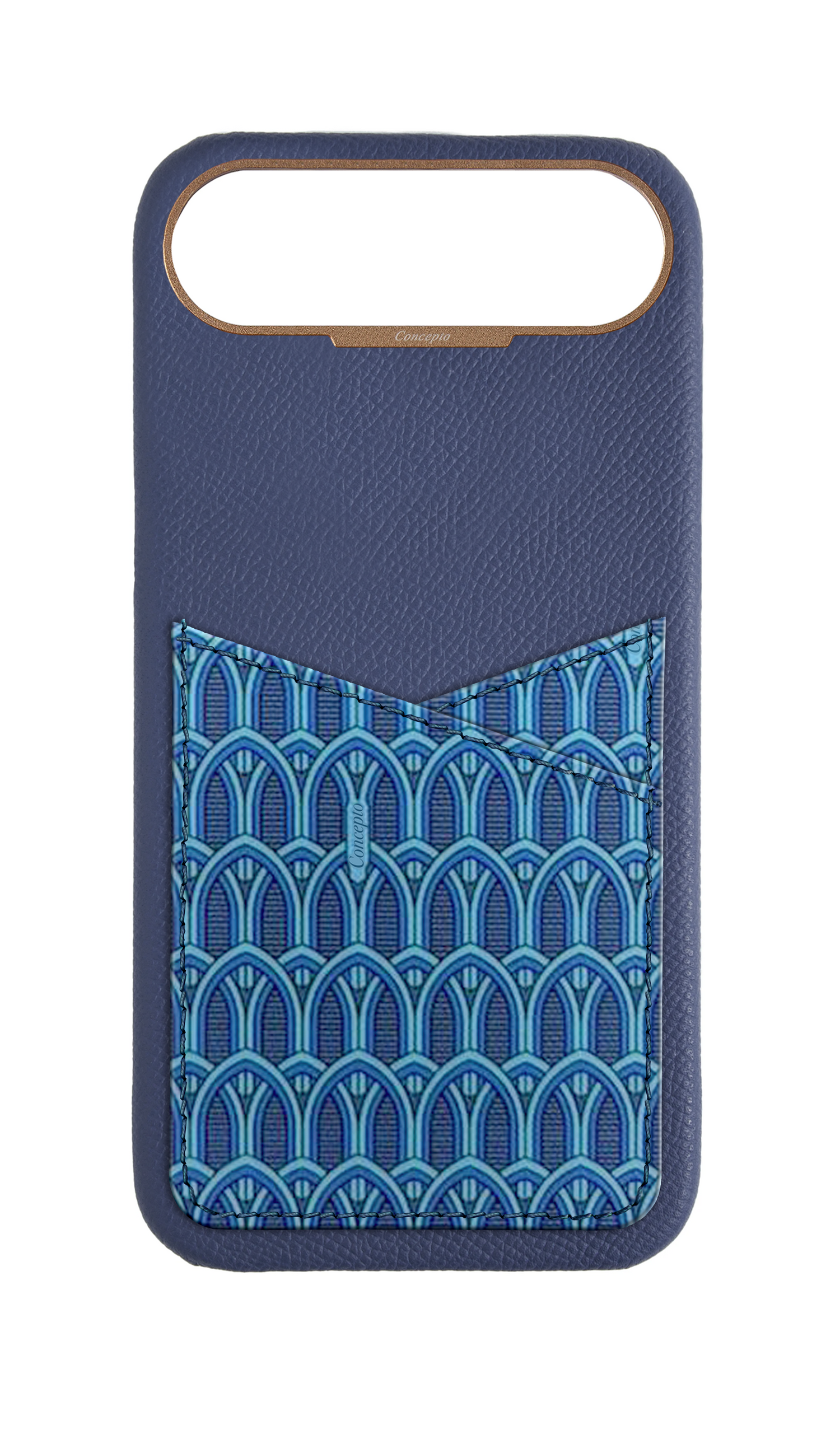 Blue Monogram Pocket Case